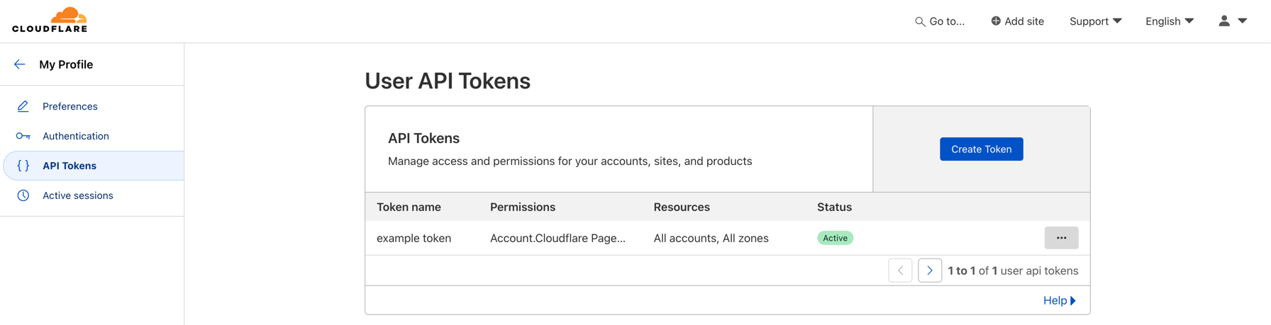 Creating a Cloudflare API Token